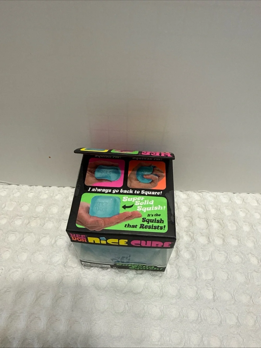 NeeDoh Nice Cube Stress Toy - Teal Blue